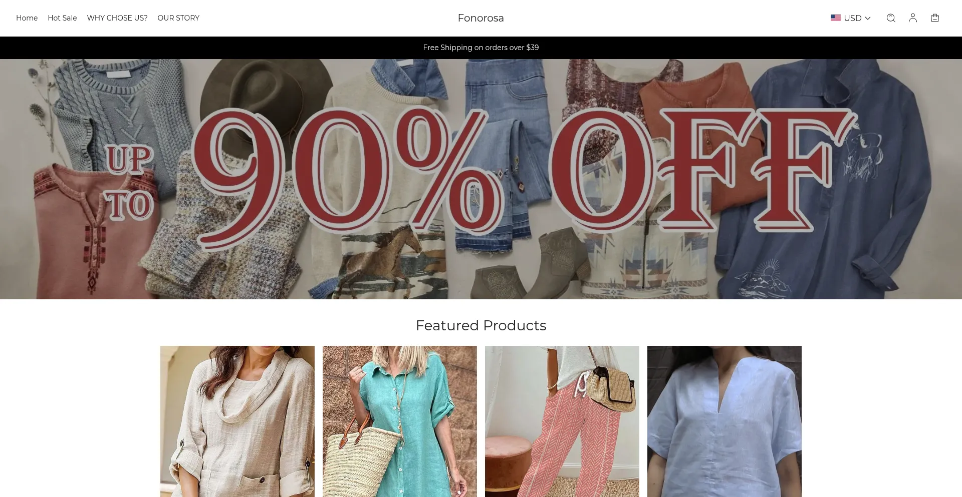 Website screenshot of Fonorosa.com