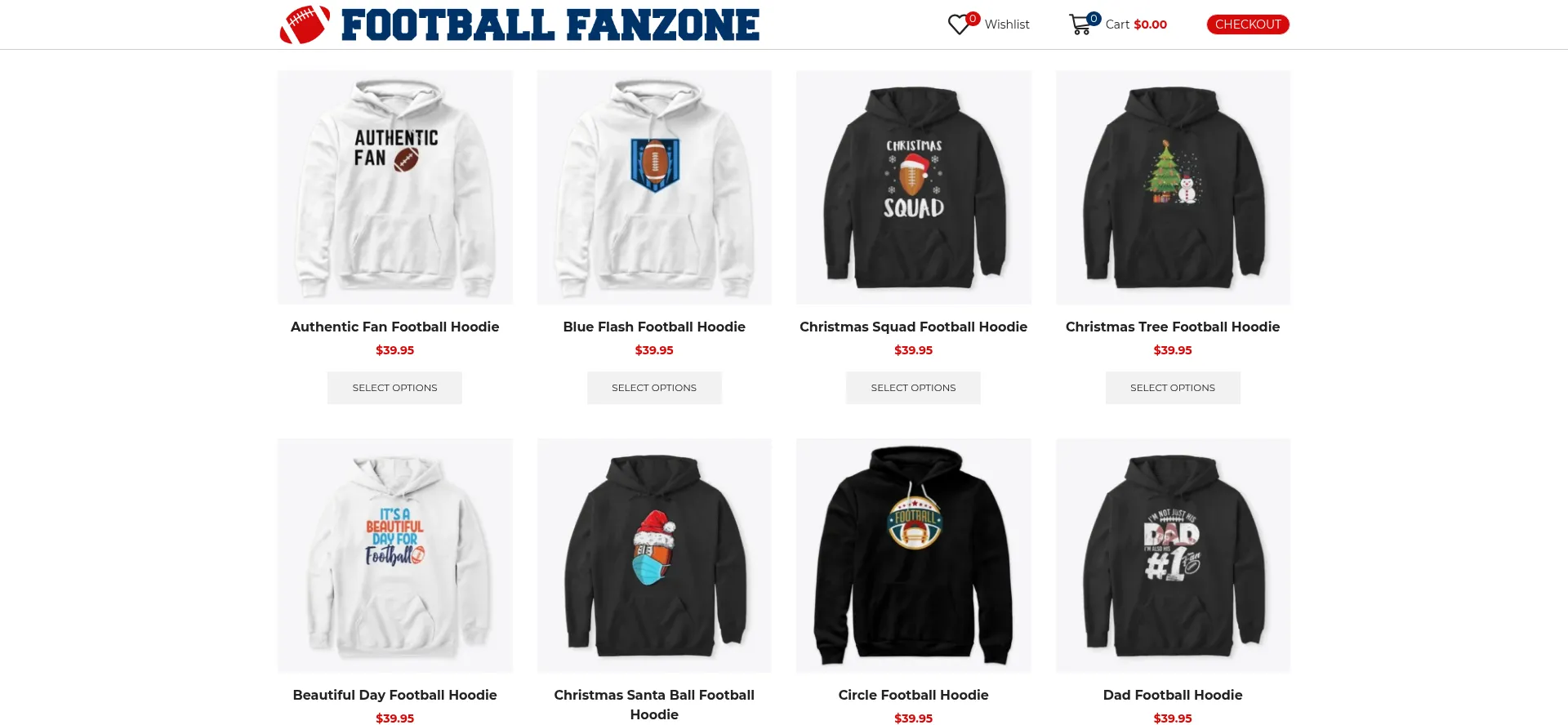 Website screenshot of Footballfanzone.net