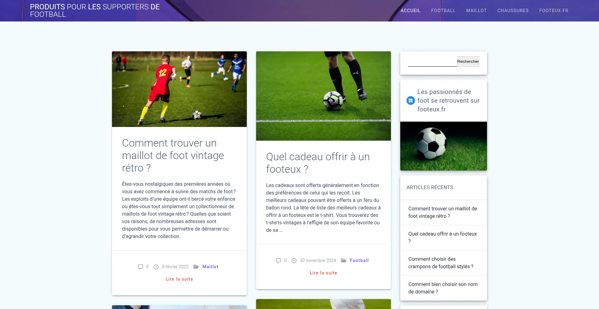 Footeux.fr Screenshot
