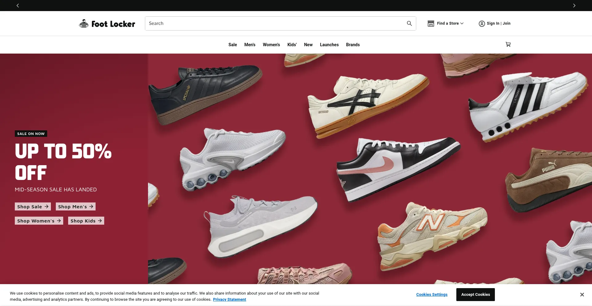 Footlocker.com.au Screenshot