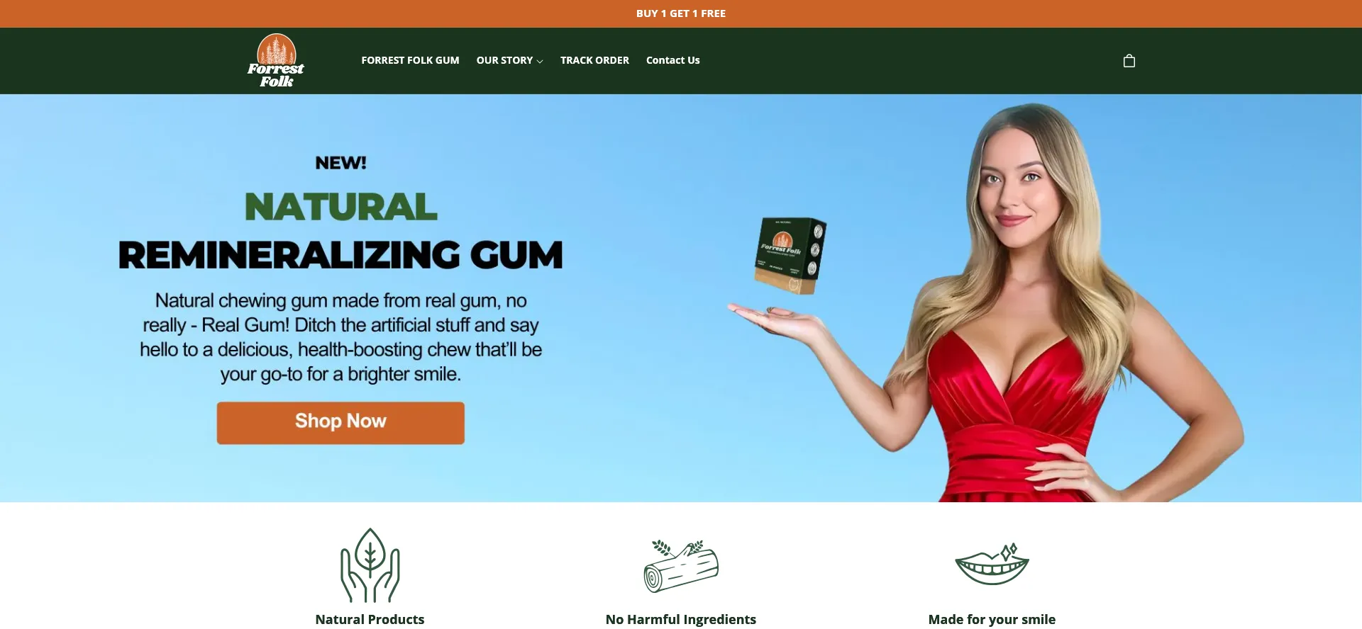 Website screenshot of Forrestfolk.com