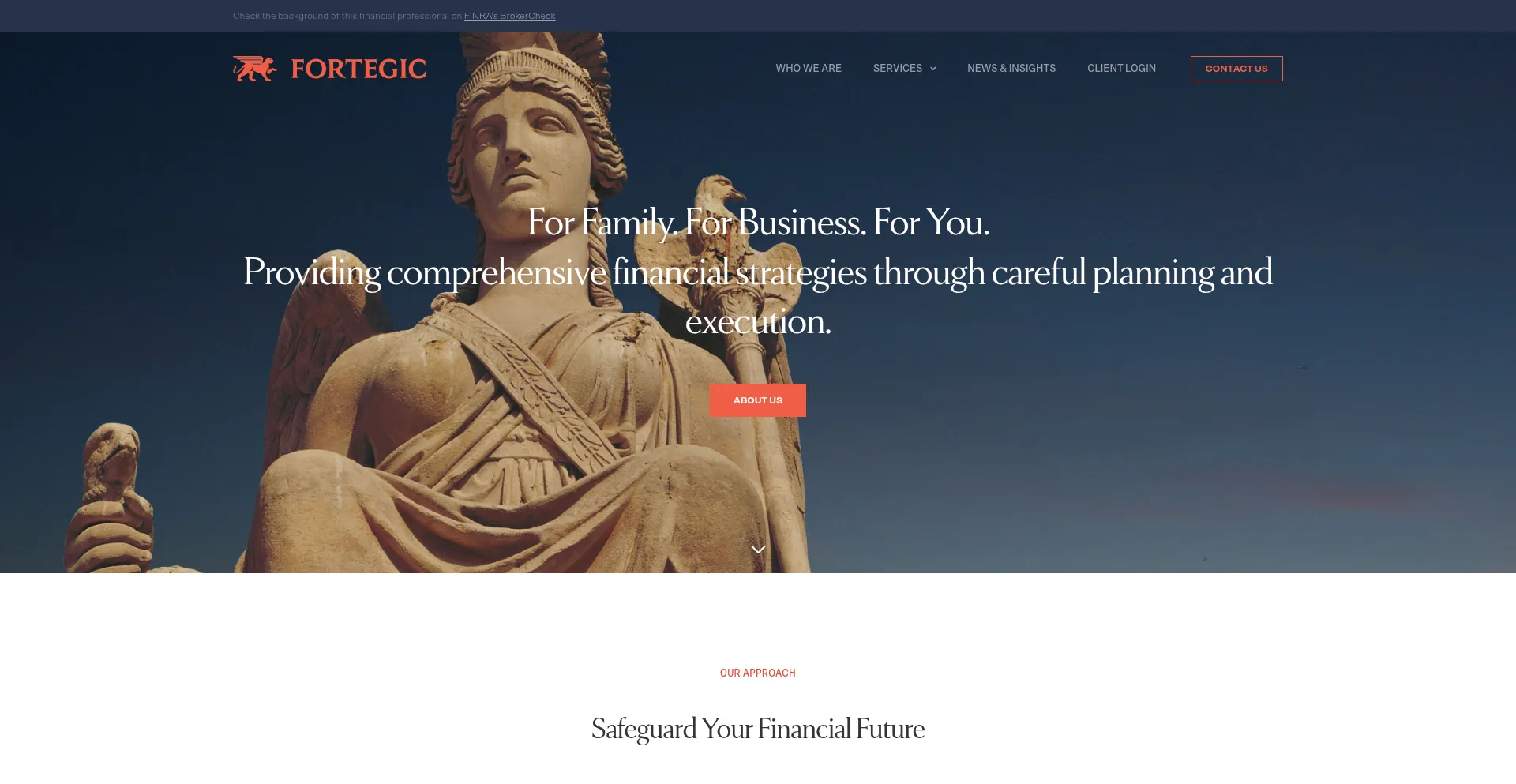 Website screenshot of Fortegic.com