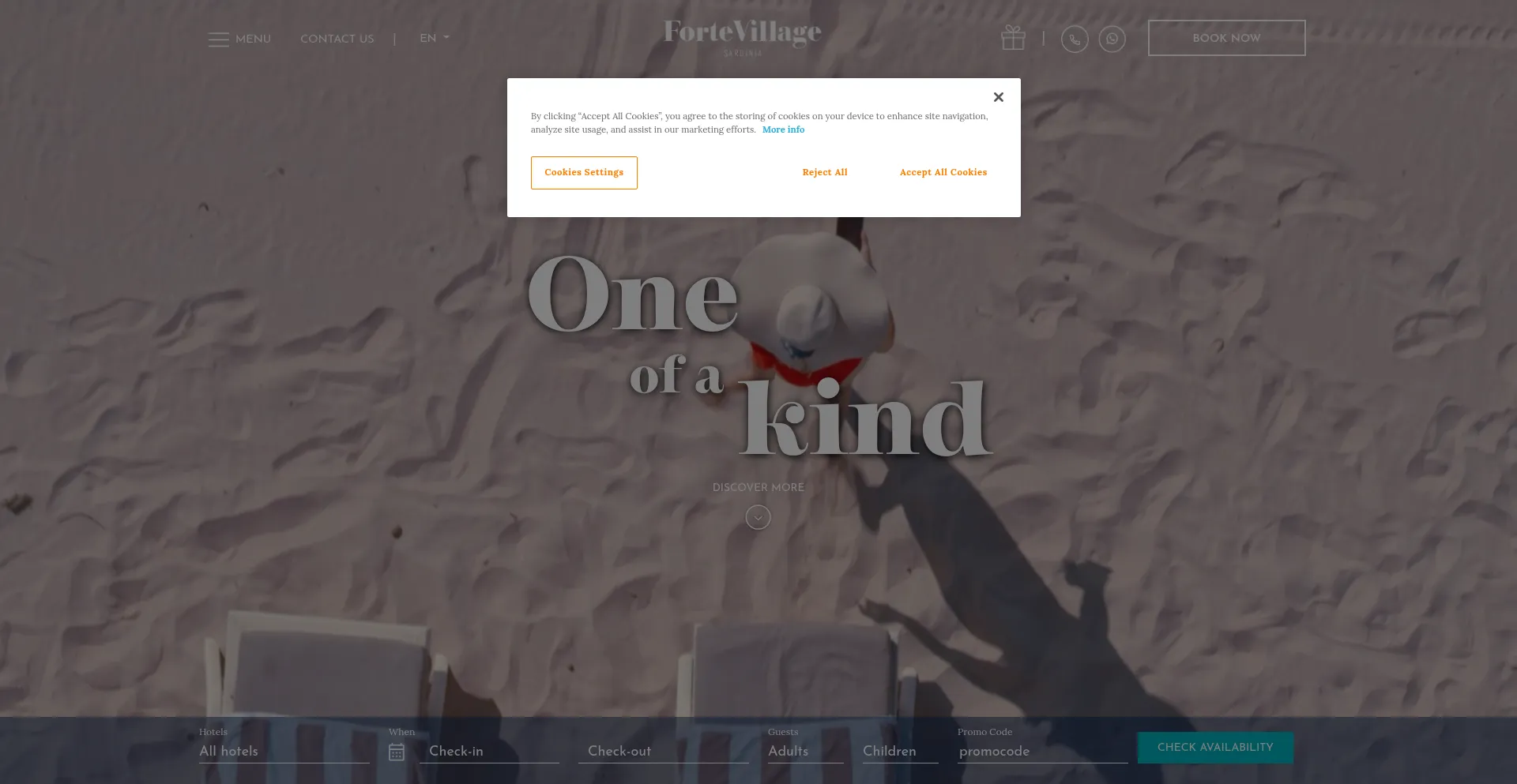 Website screenshot of Fortevillageresort.com