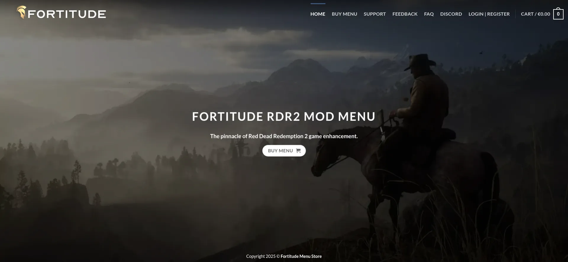 Website screenshot of Fortitudemenu.com