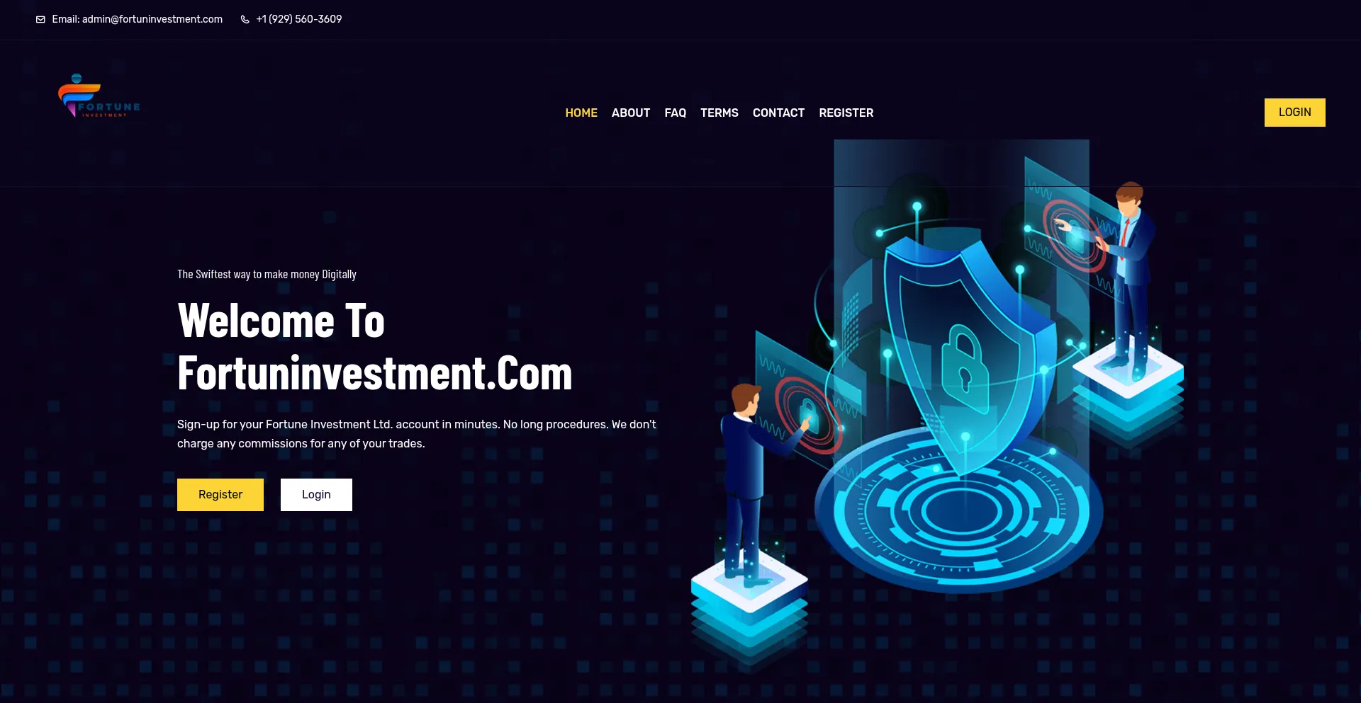 Website screenshot of Fortuninvestment.com