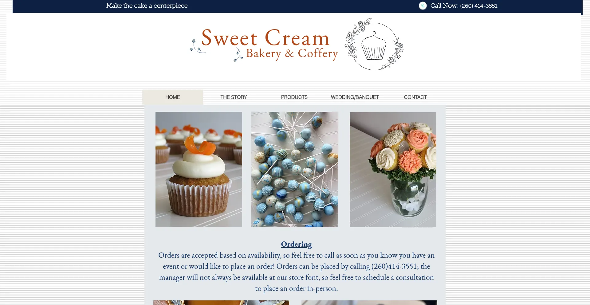 Website screenshot of Fortwaynecakes.com