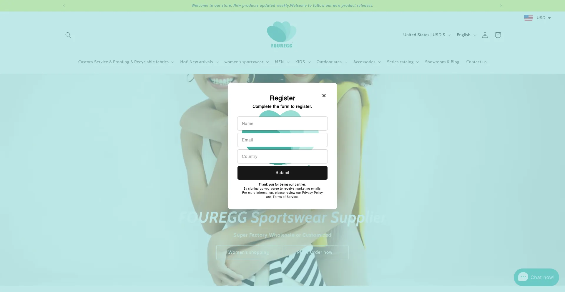 Website screenshot of Fouregg.com