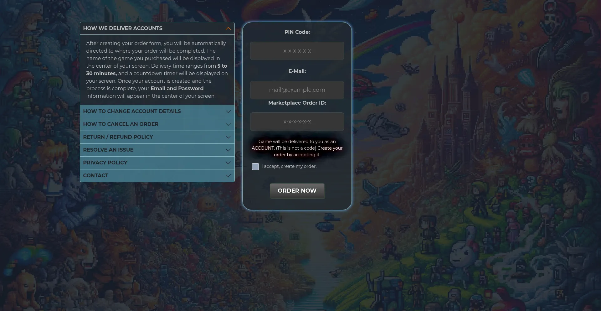 Website screenshot of Foxnacc.com