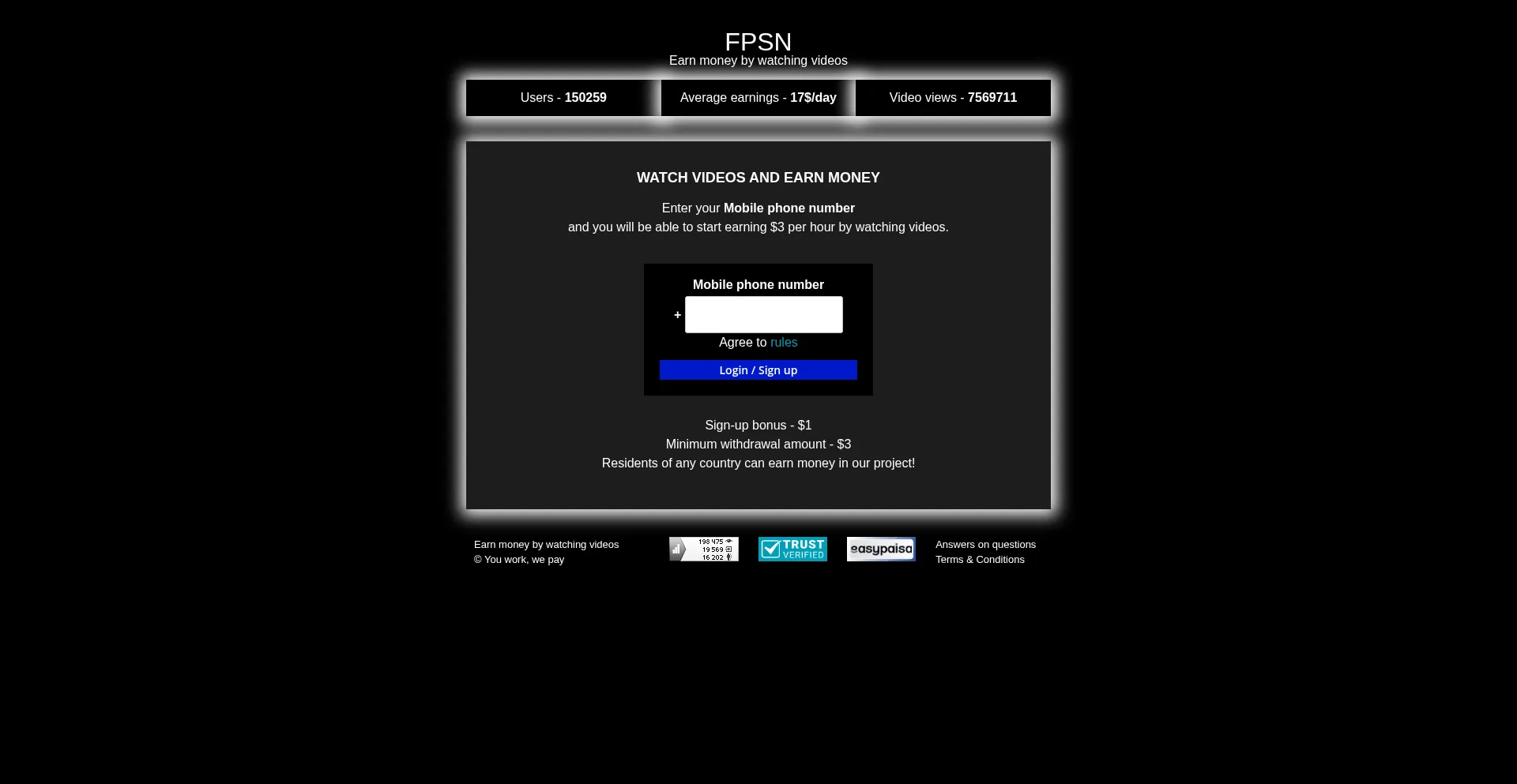 Website screenshot of Fpsn.pro