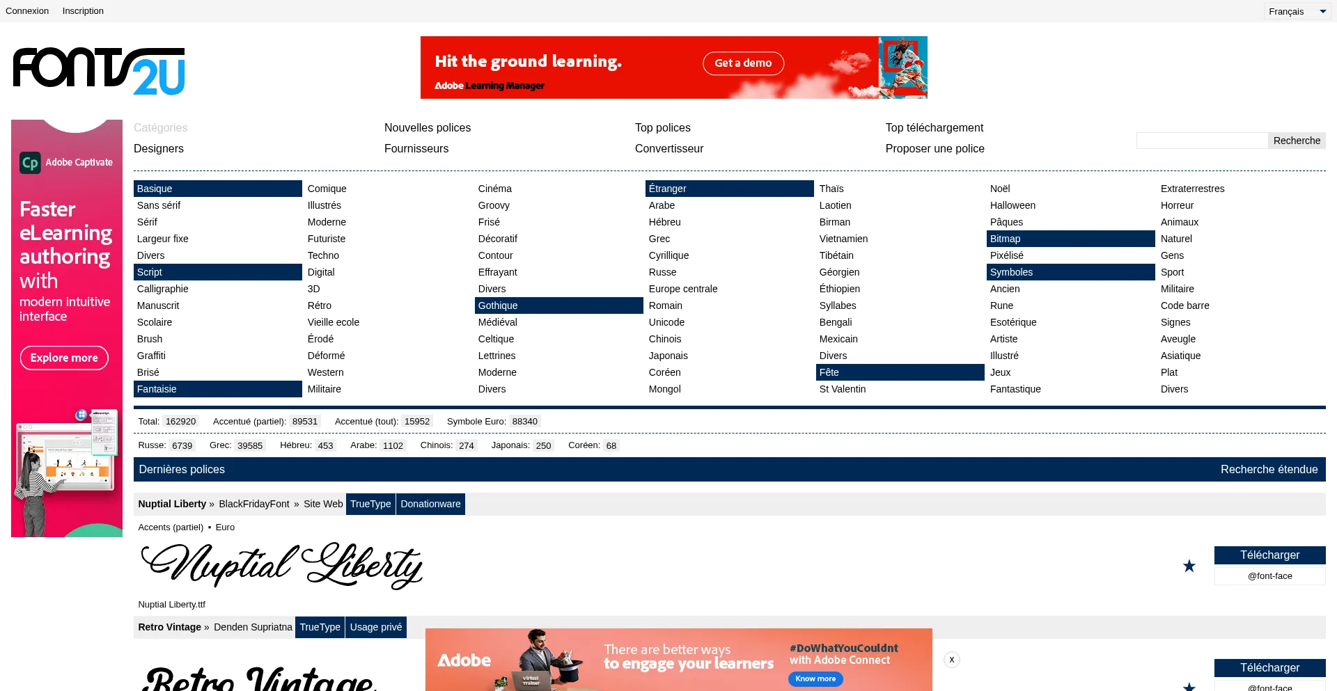 Fr.fonts2u.com Screenshot