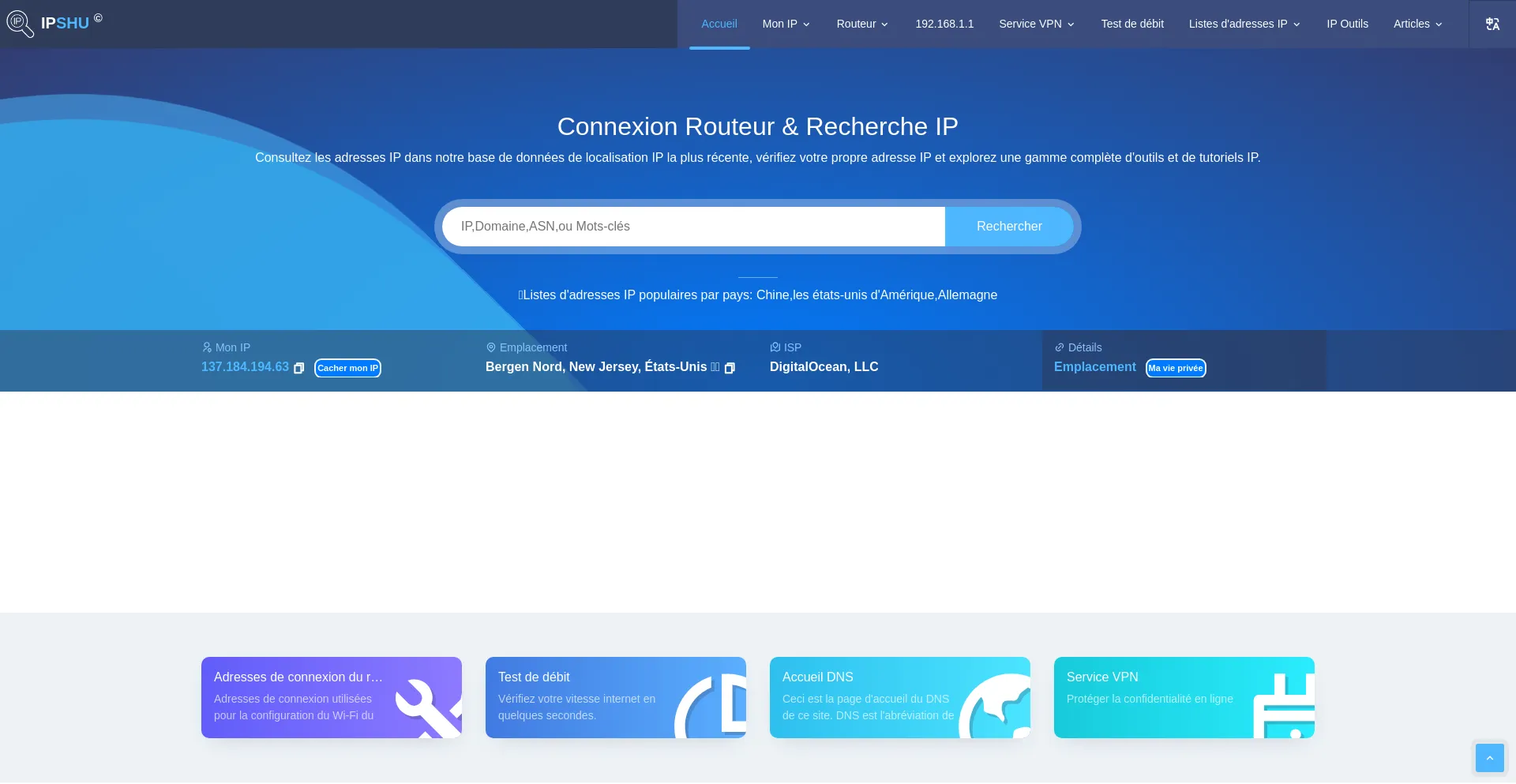 Website screenshot of Fr.ipshu.com