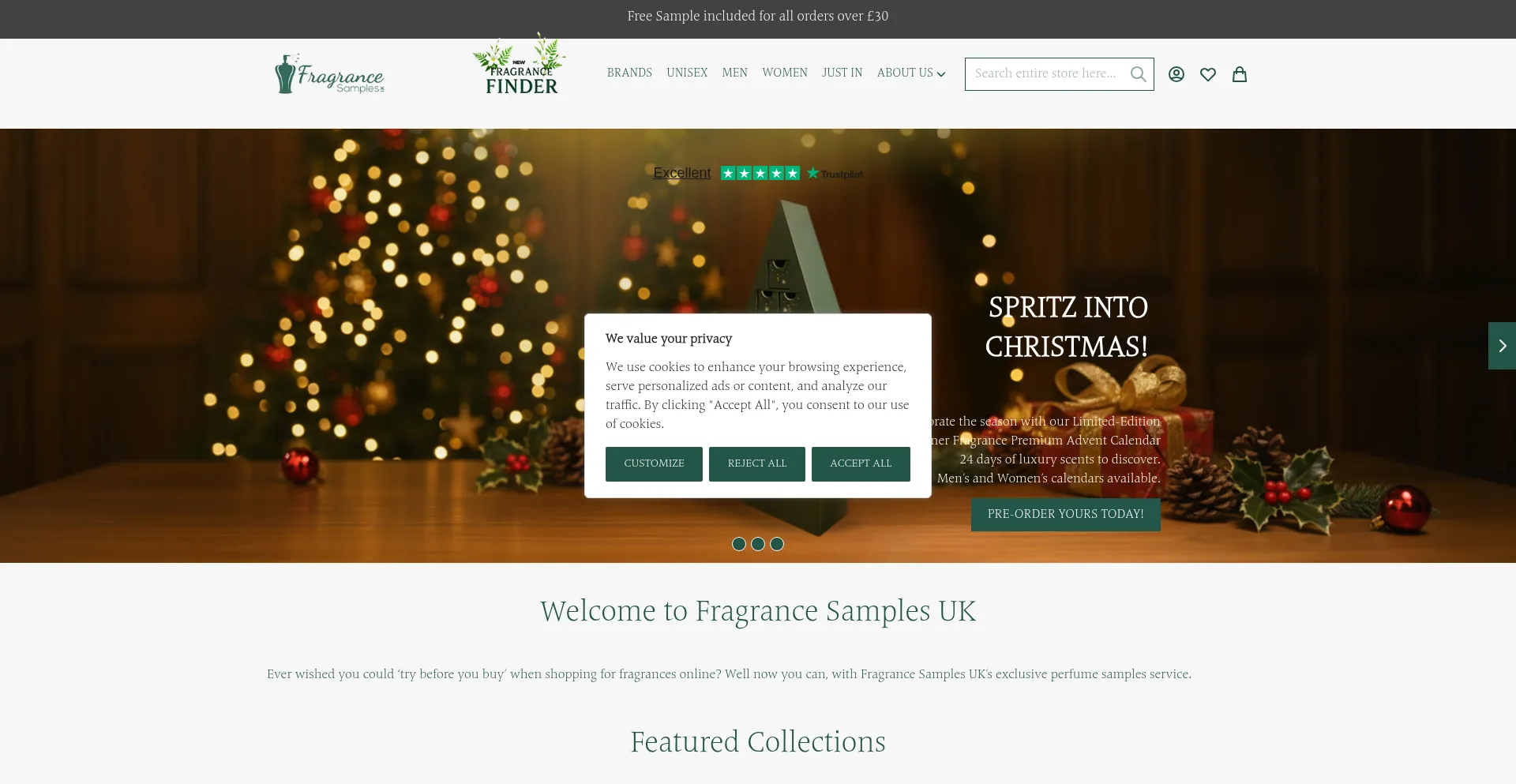 Fragrancesamplesuk.com Screenshot