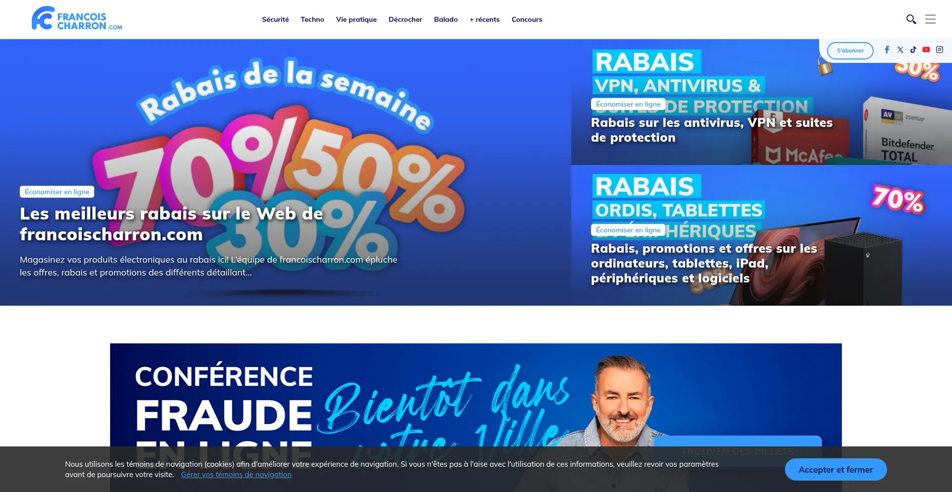 Website screenshot of Francoischarron.com