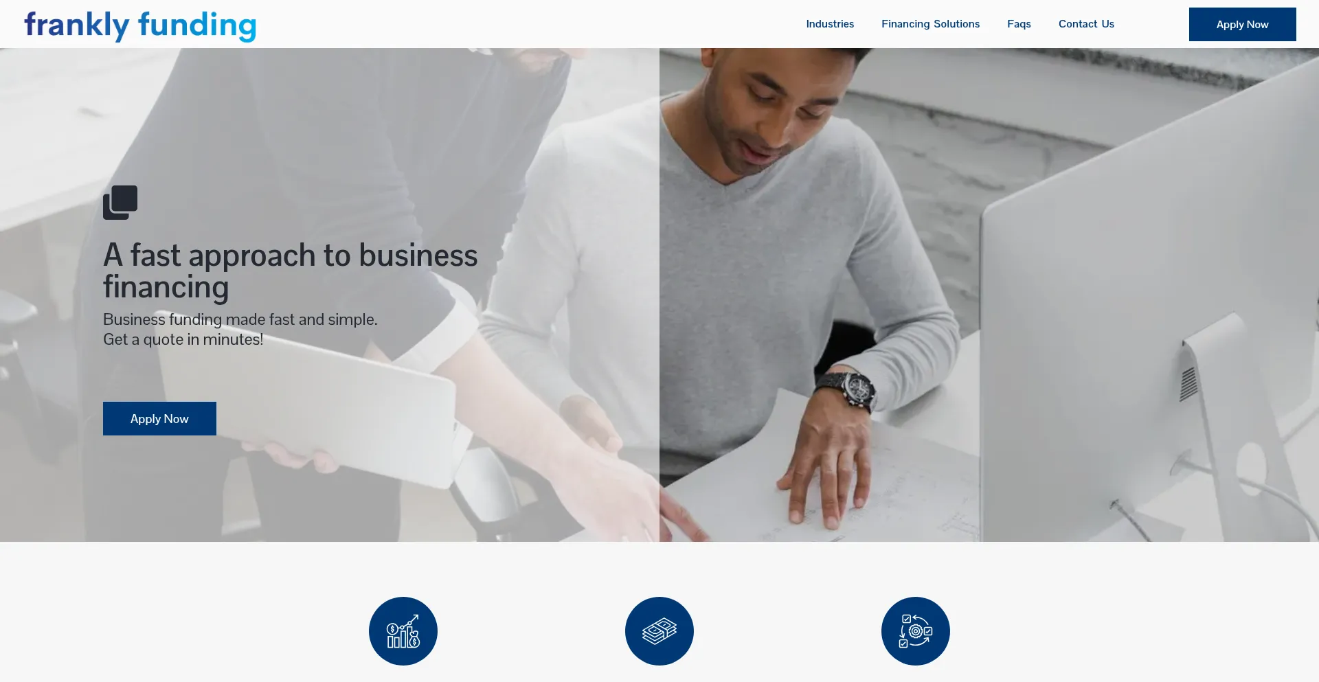 Website screenshot of Franklyfunding.ca