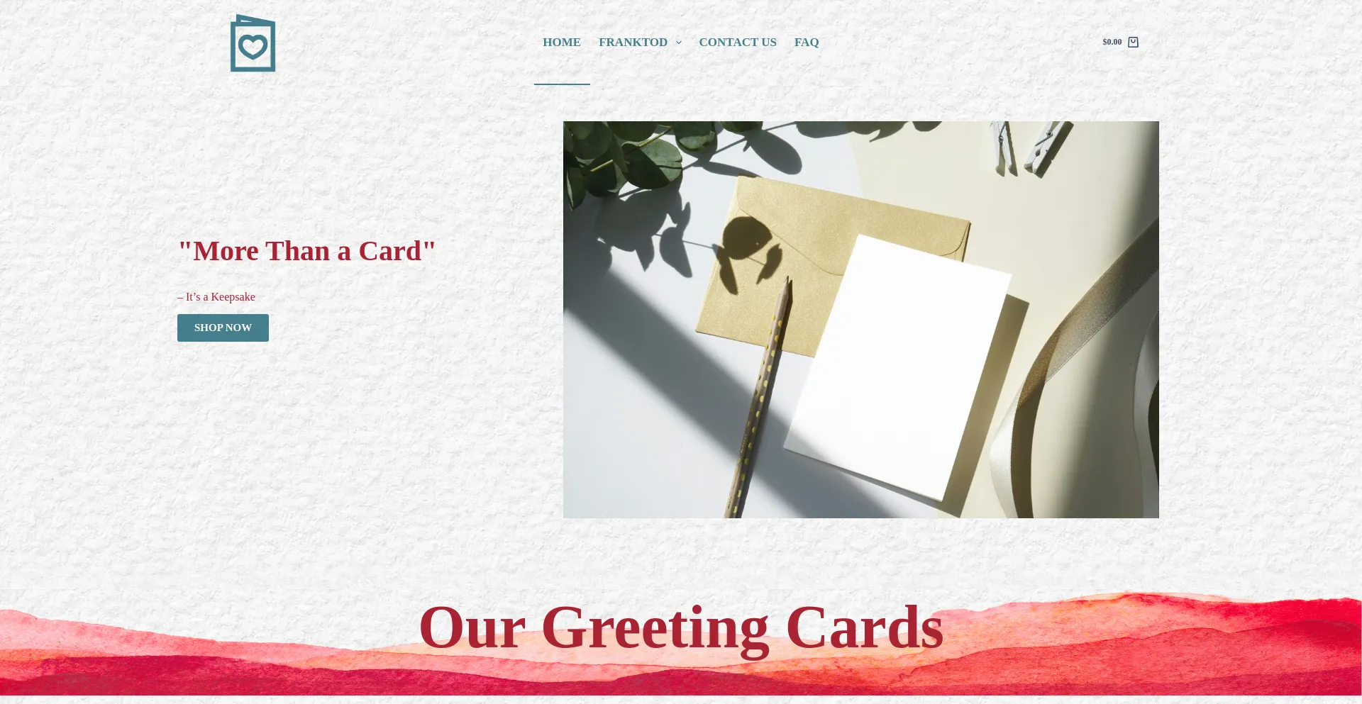 Website screenshot of Franktod.store