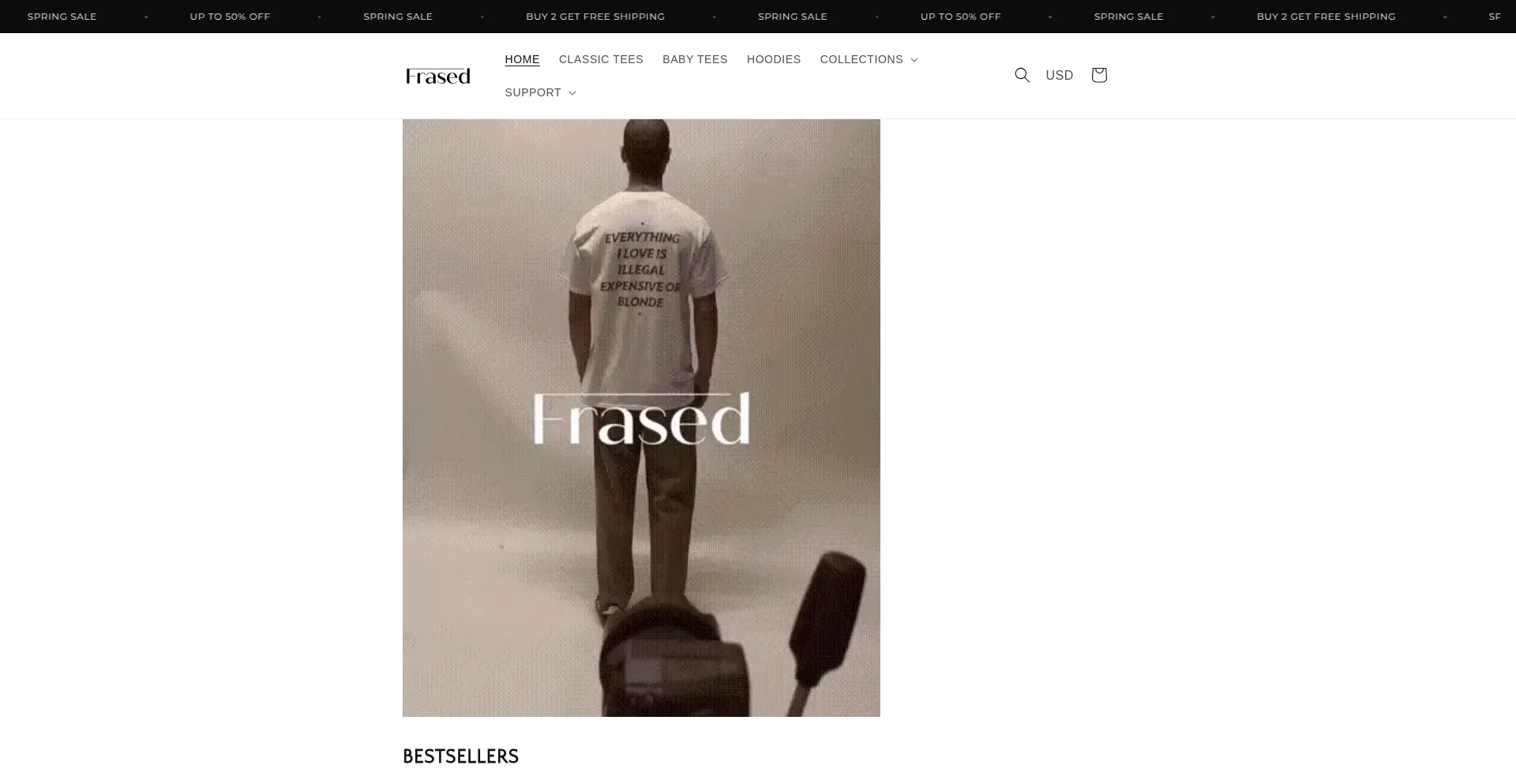 Website screenshot of Frased.com