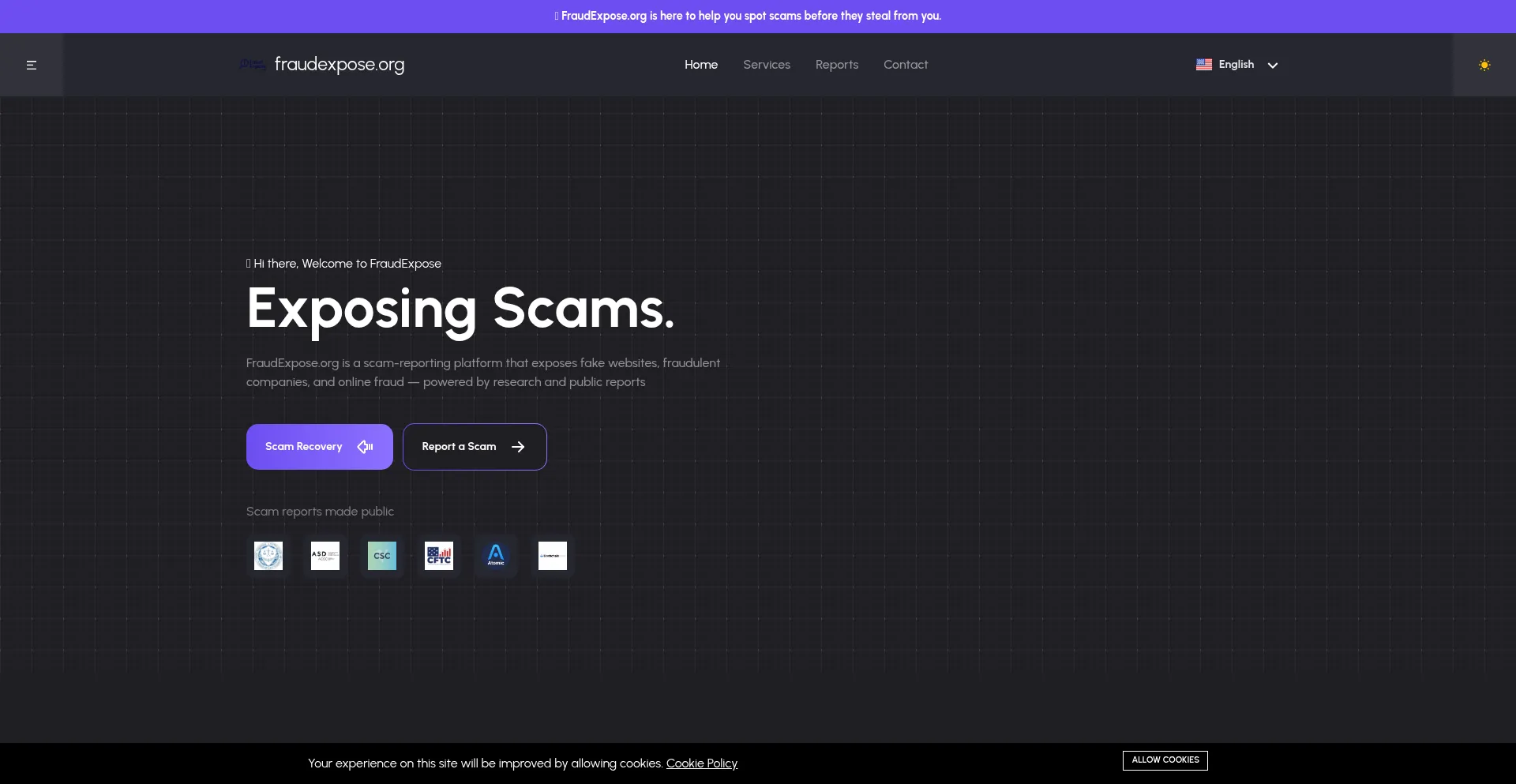 Fraudexpose.org Screenshot