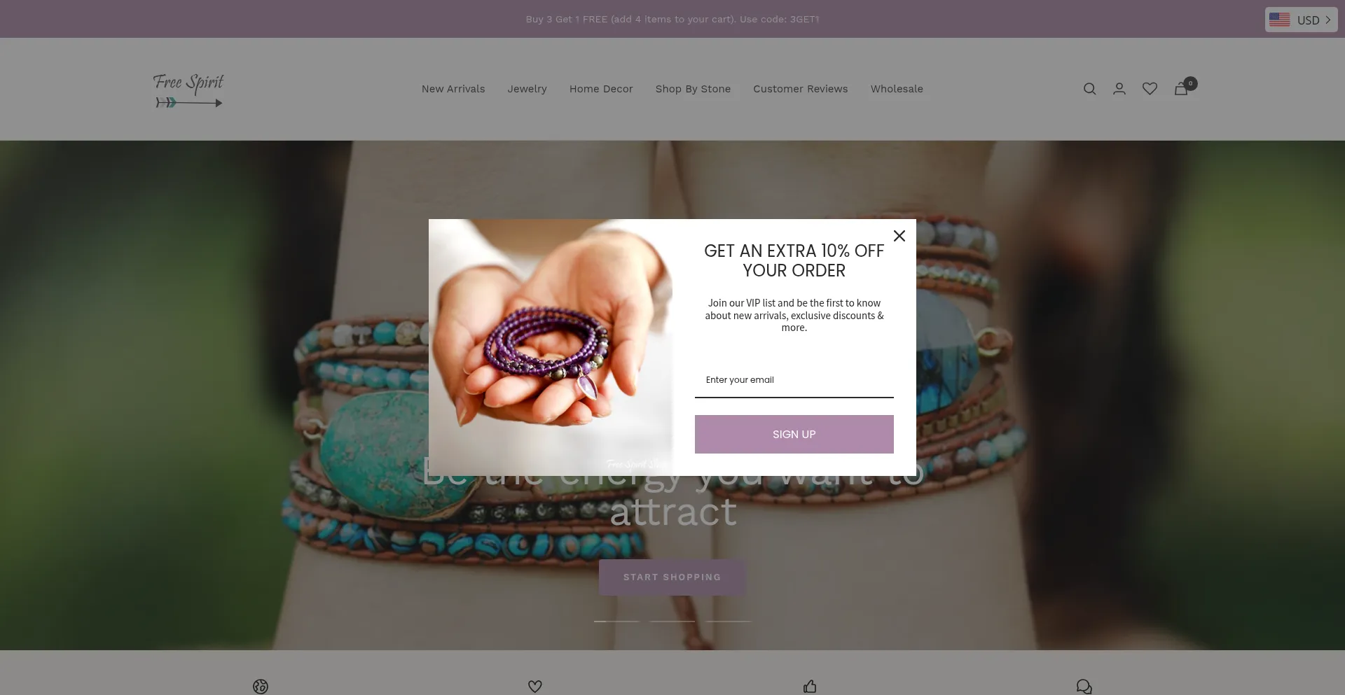 Website screenshot of Free-spirit-shop.com
