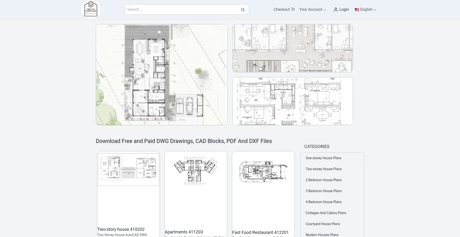 Website screenshot of Freecadfloorplans.com