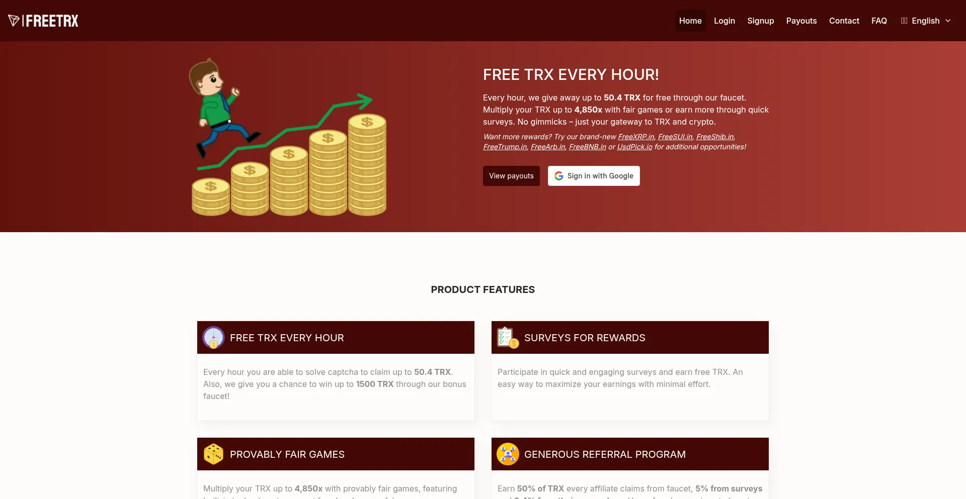 Website screenshot of Freetron.in