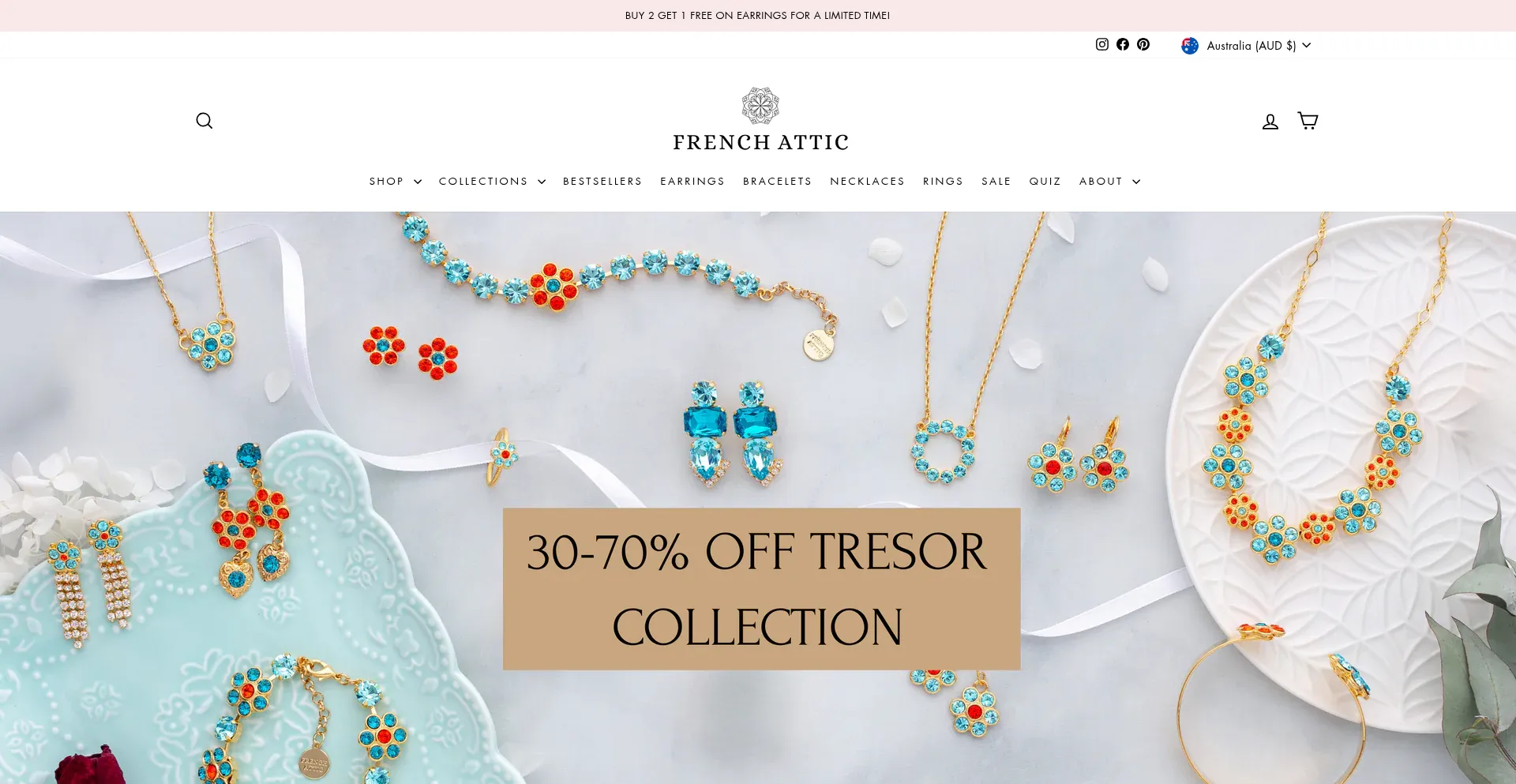 Website screenshot of Frenchattic.com.au