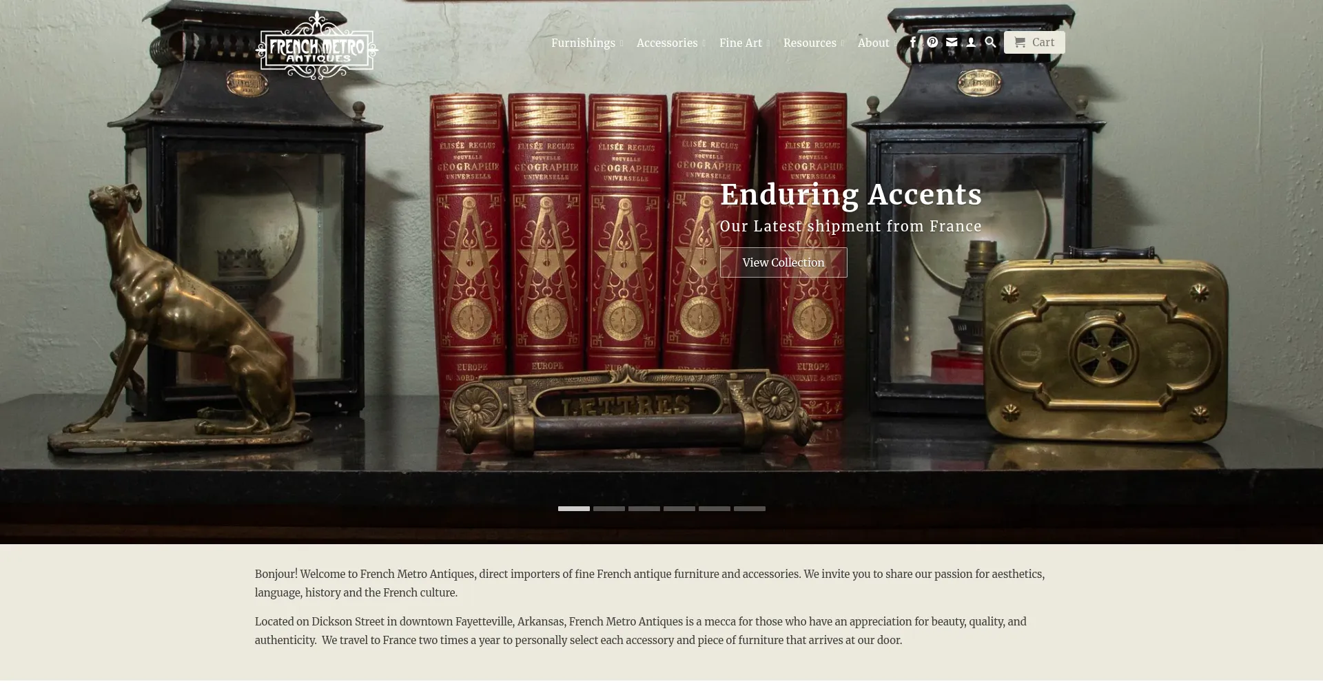 Website screenshot of Frenchmetro.com