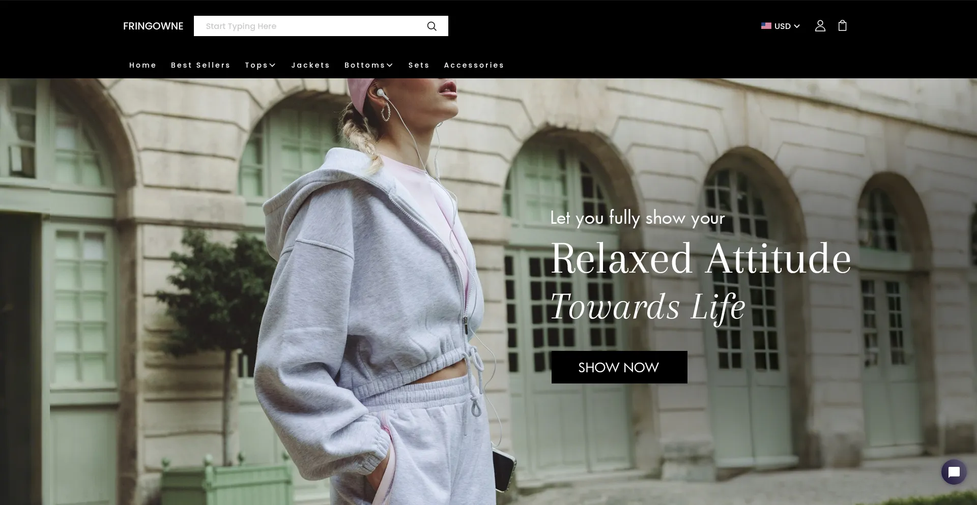 Website screenshot of Fringowne.com