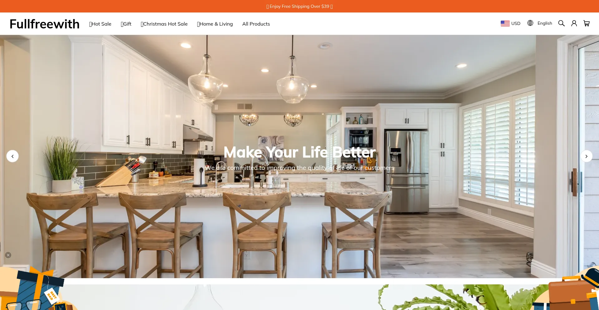 Website screenshot of Fullfreewith.com