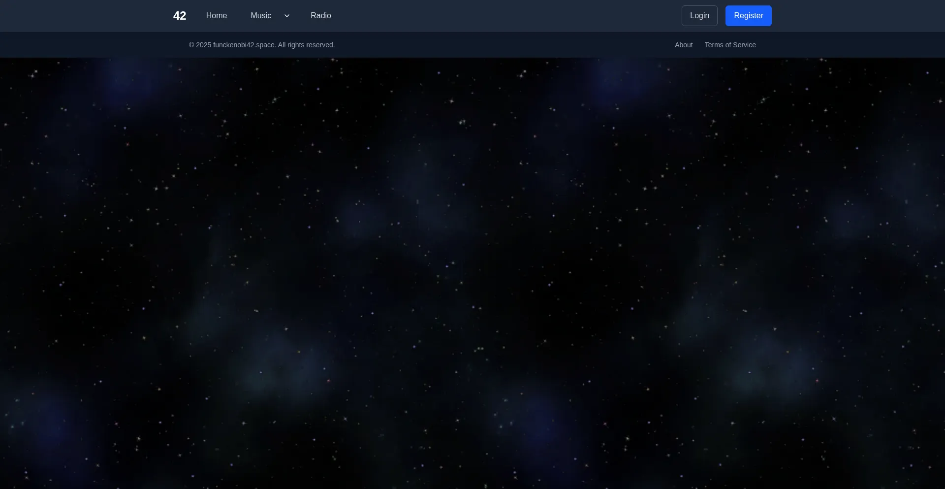 Website screenshot of Funckenobi42.space