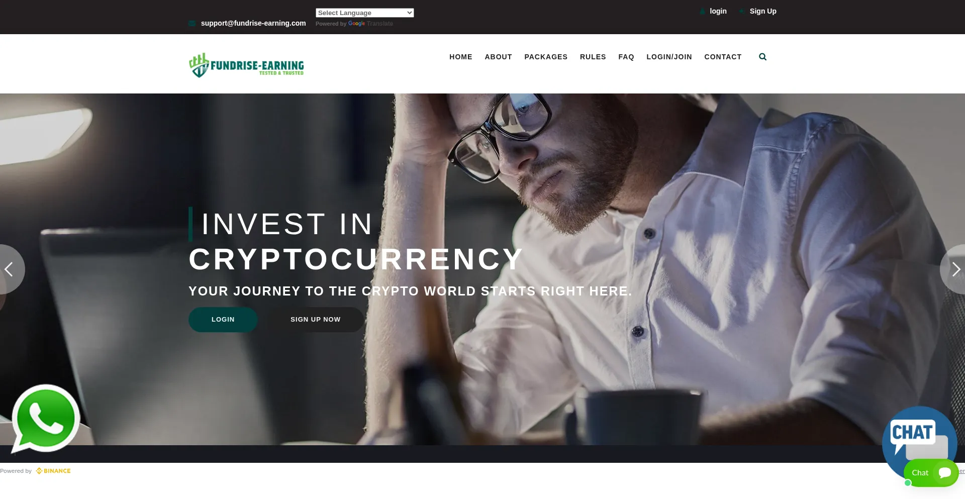 Website screenshot of Fundrise-earning.com