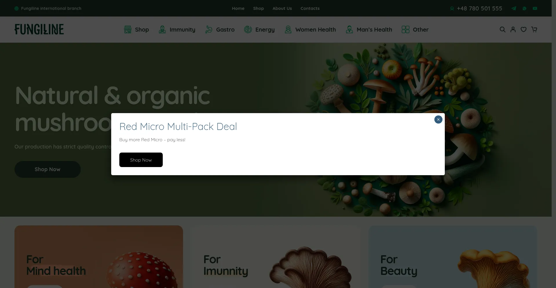 Fungiline.eu Screenshot