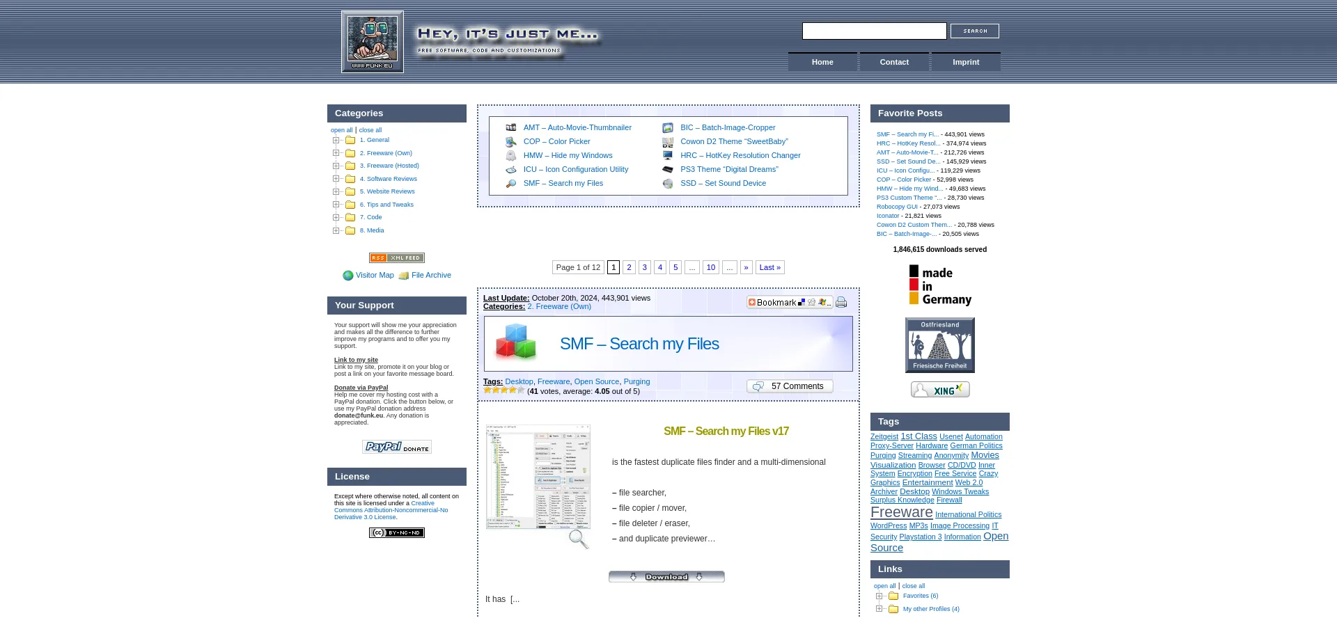 Website screenshot of Funk.eu