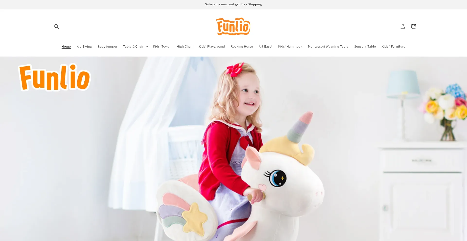 Website screenshot of Funliotoys.com