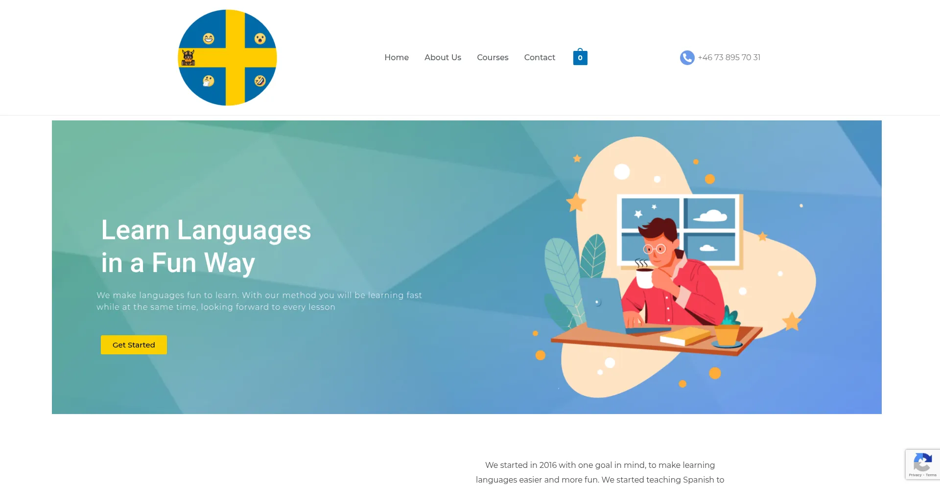Website screenshot of Funswedish.com