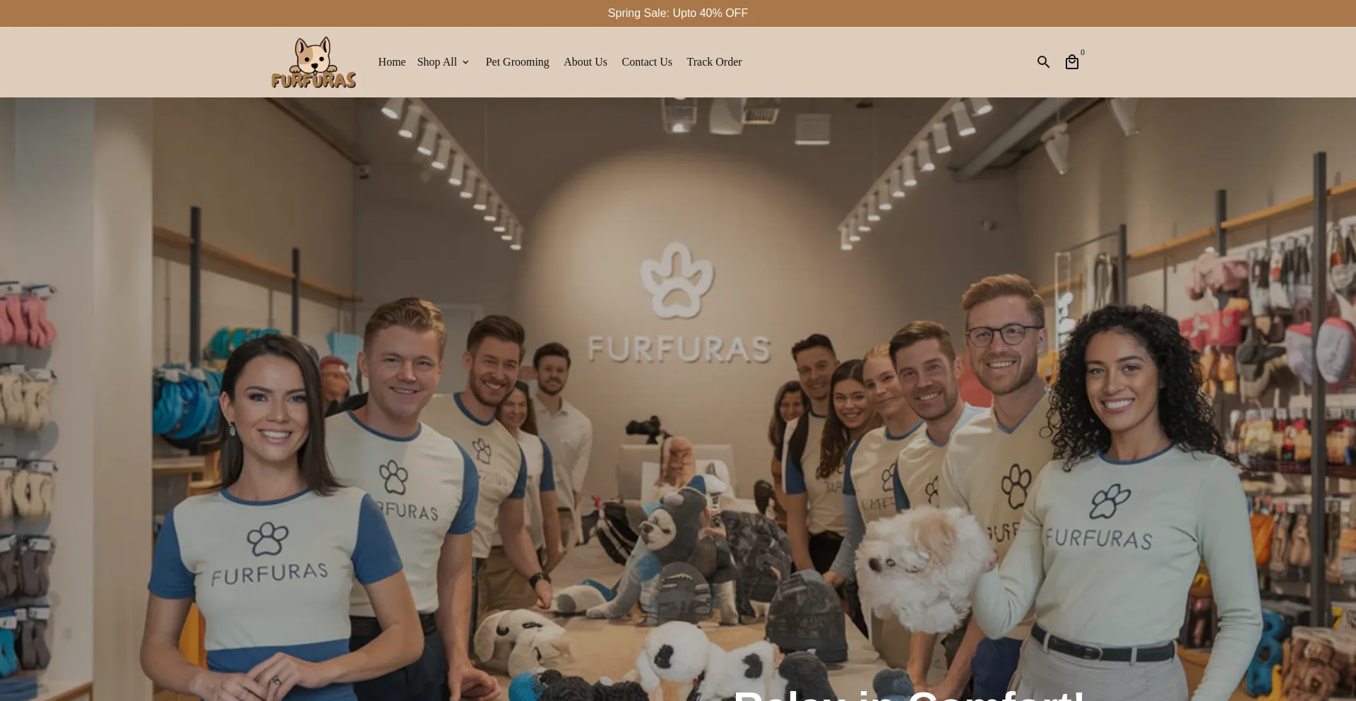 Website screenshot of Furfuras.com