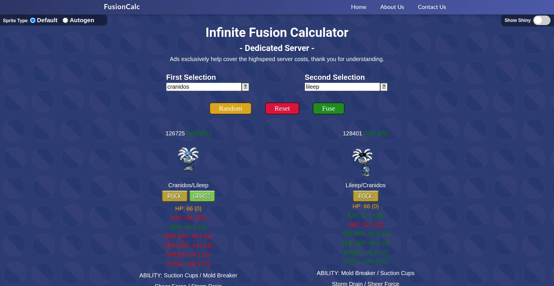 Fusioncalc.com Screenshot
