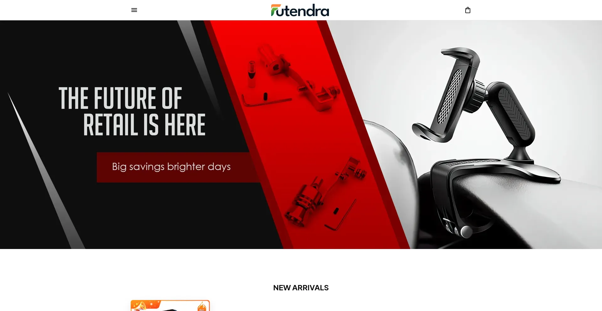 Website screenshot of Futendra.com