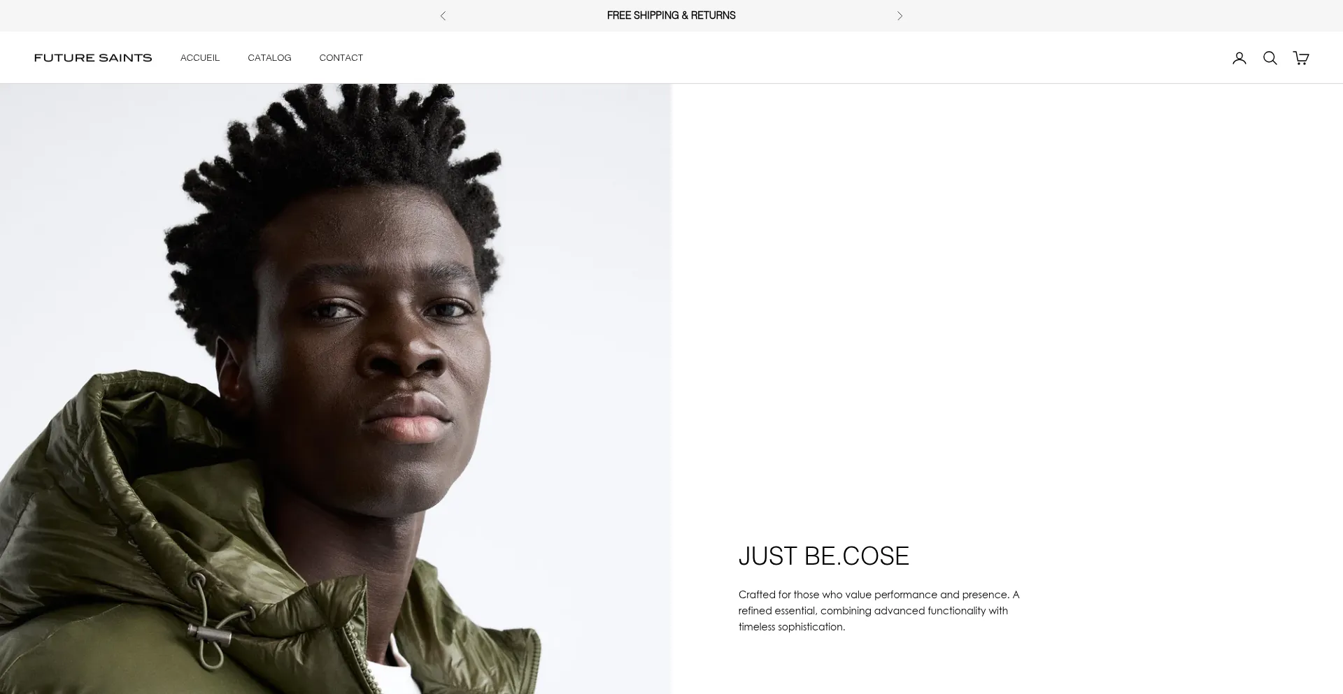 Website screenshot of Futuresaints.store