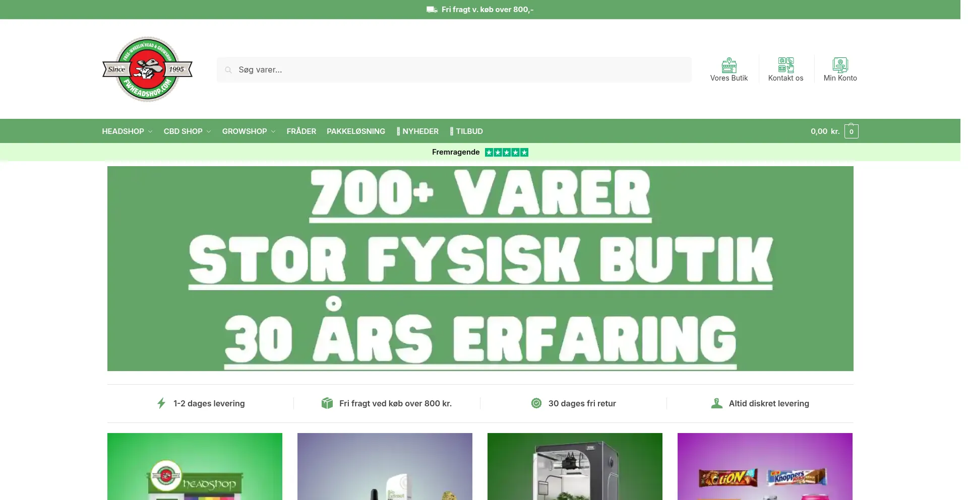 Fwheadshop.dk Screenshot
