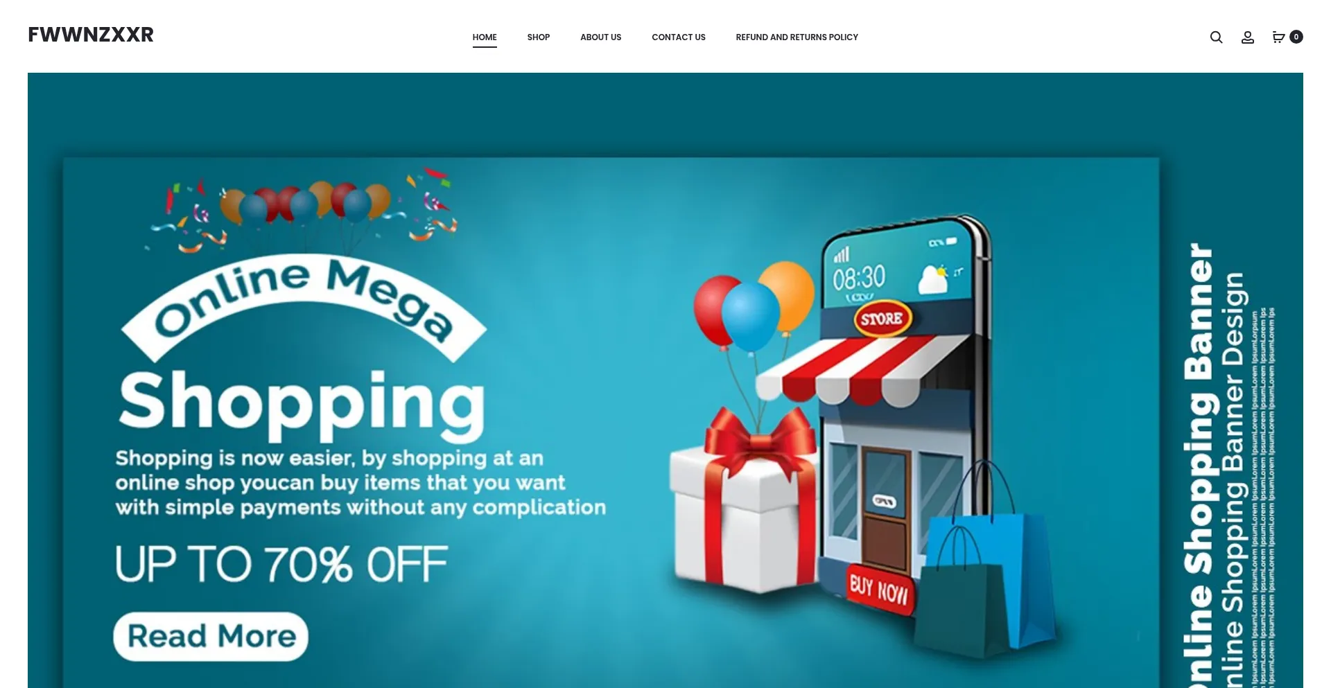 Website screenshot of Fwwnzxxr.shop