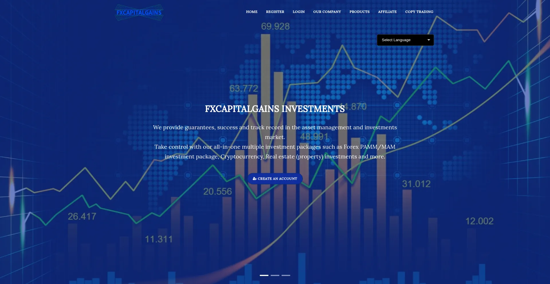 Website screenshot of Fxcapitalgains.org