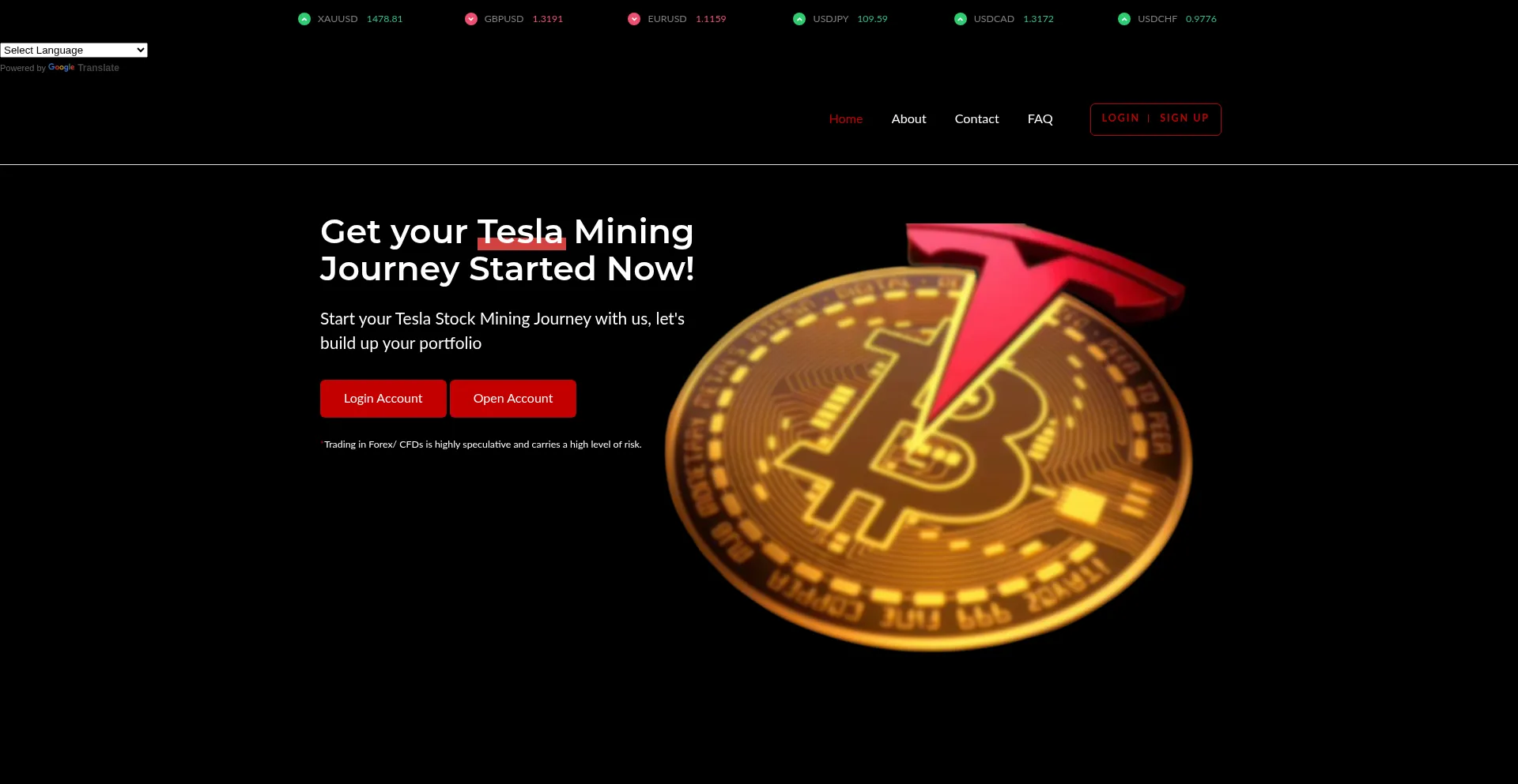 Website screenshot of Fxmarketsecrets.com