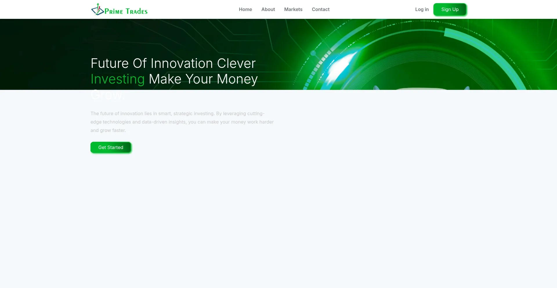Website screenshot of Fxprimetrade.com