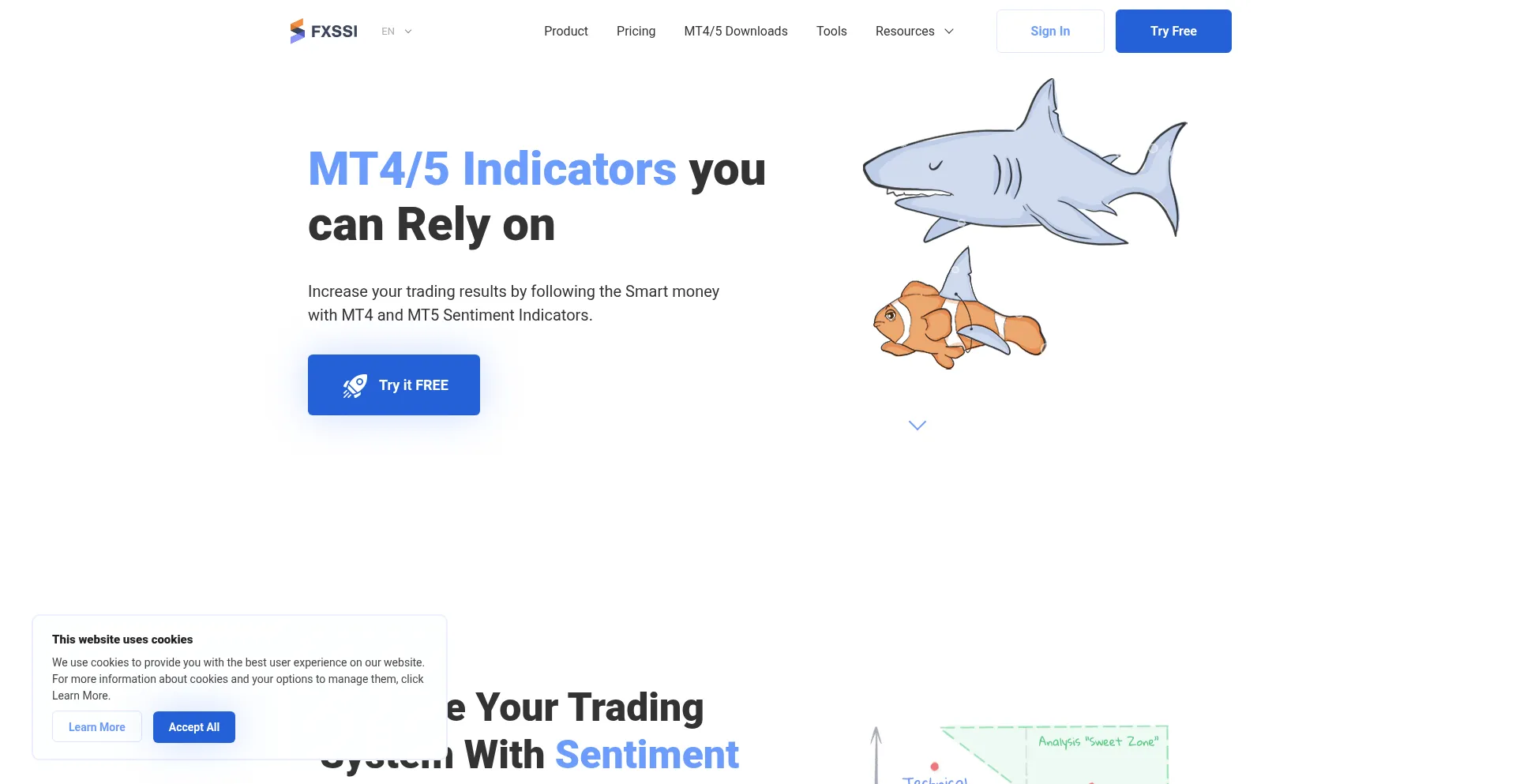 Website screenshot of Fxssi.com