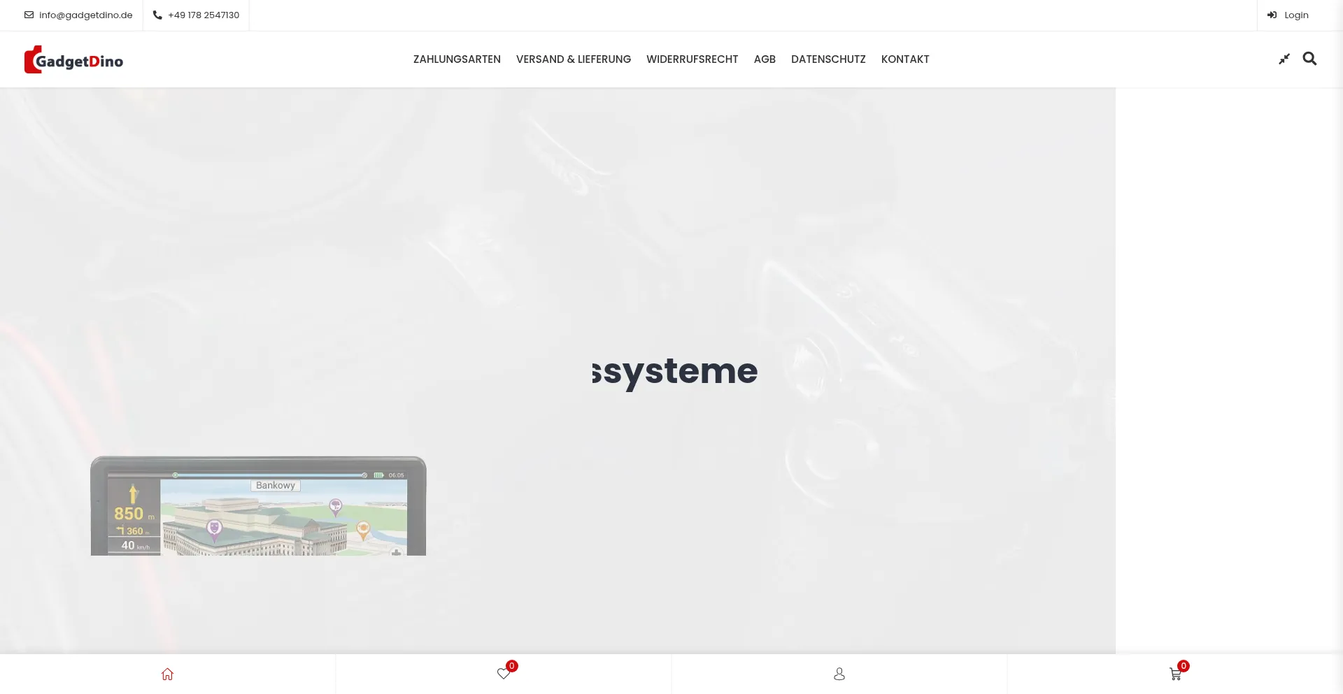 Website screenshot of Gadgetdino.de