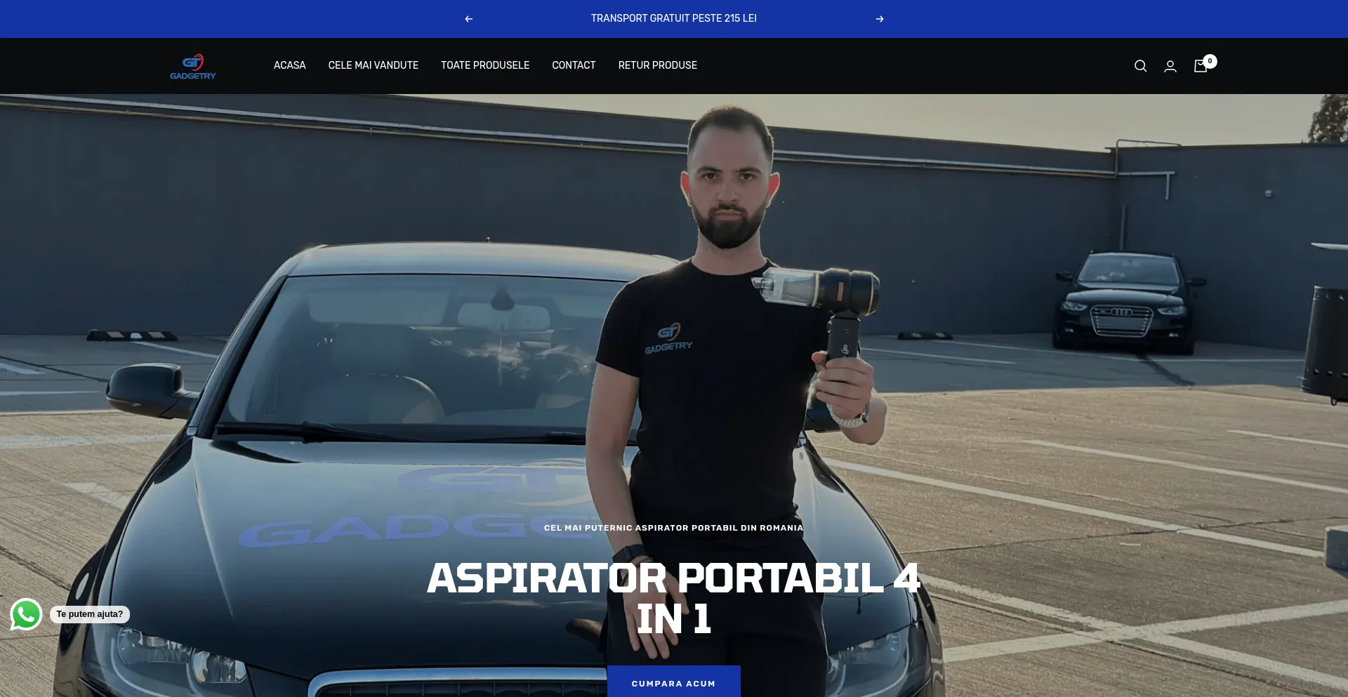 Website screenshot of Gadgetry.ro