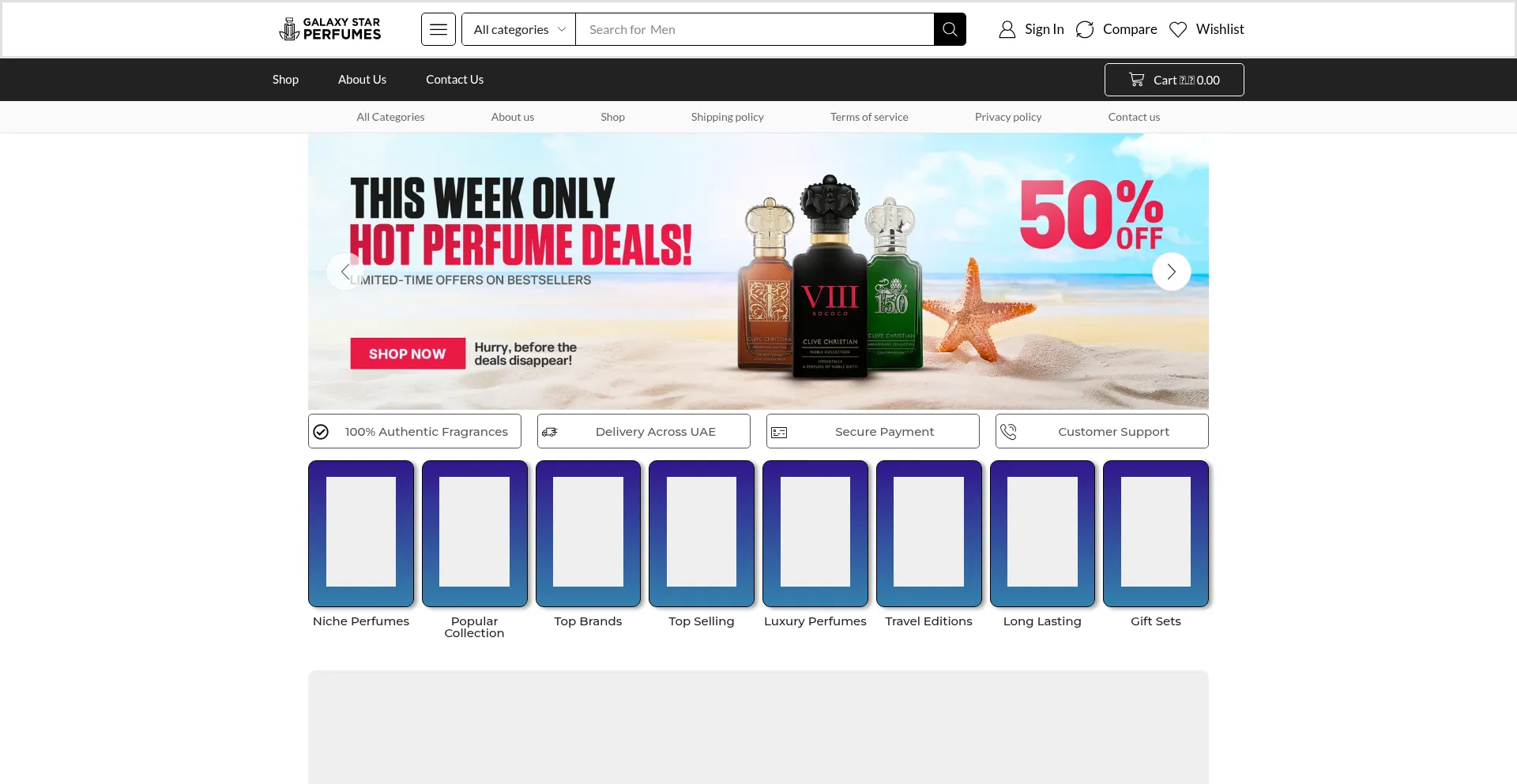 Galaxystarperfumes.com Screenshot