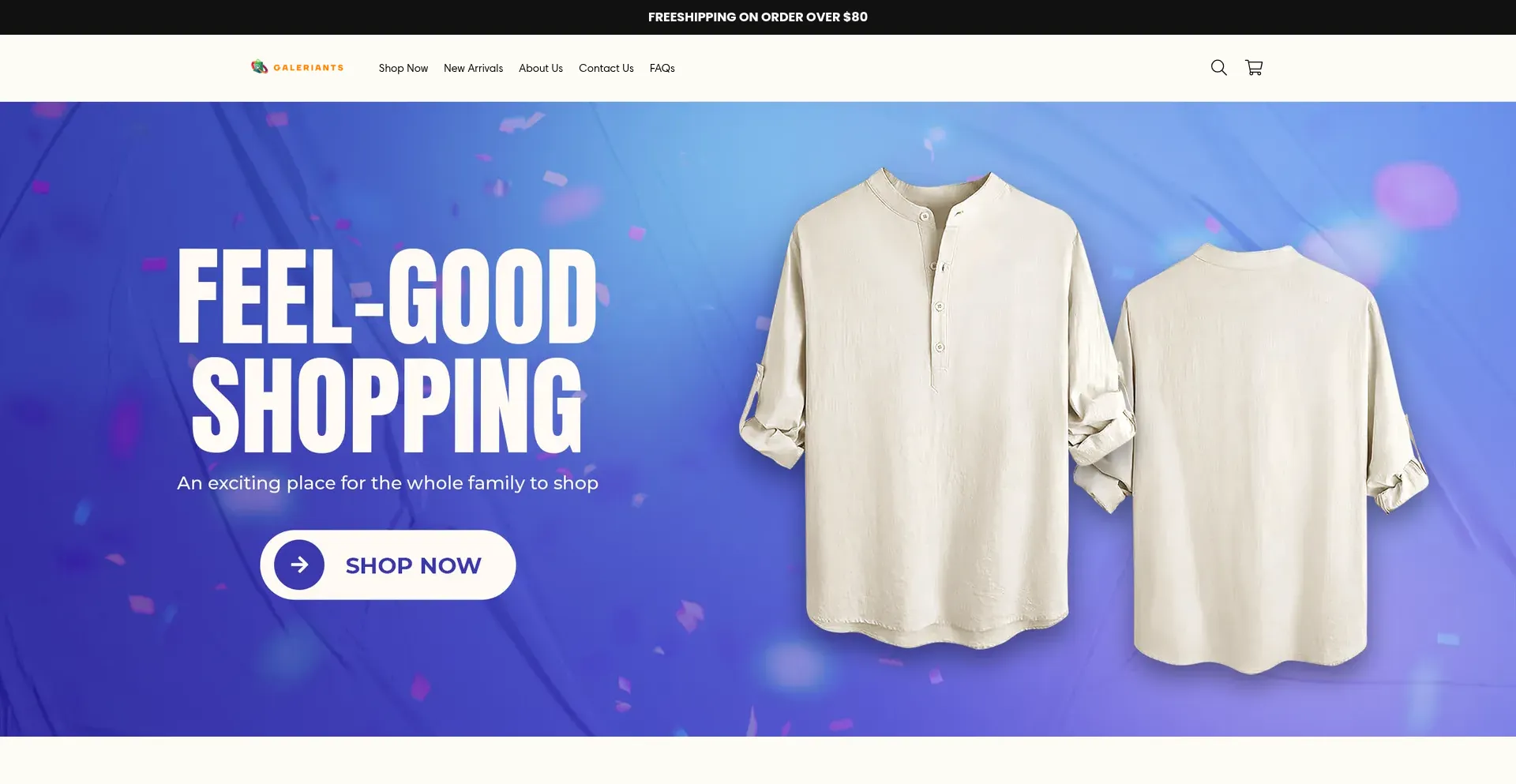 Website screenshot of Galeriants.com