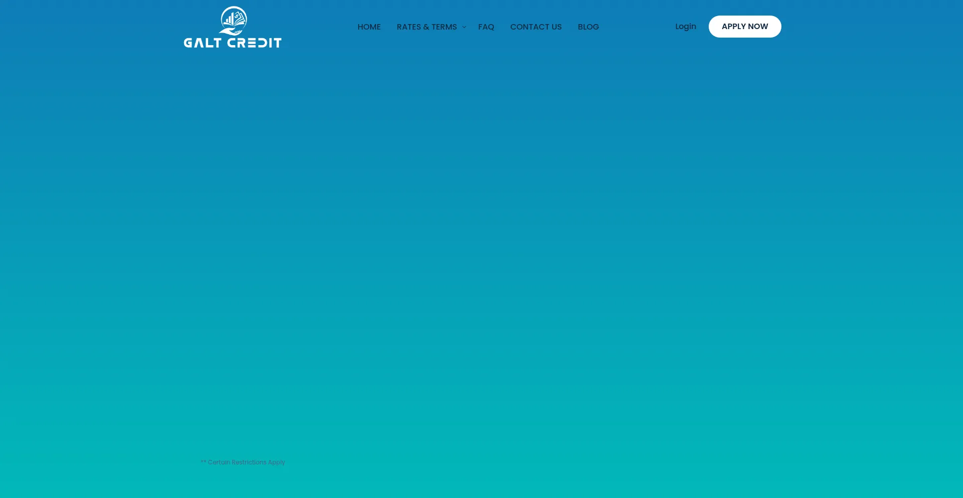 Website screenshot of Galtcredit.com