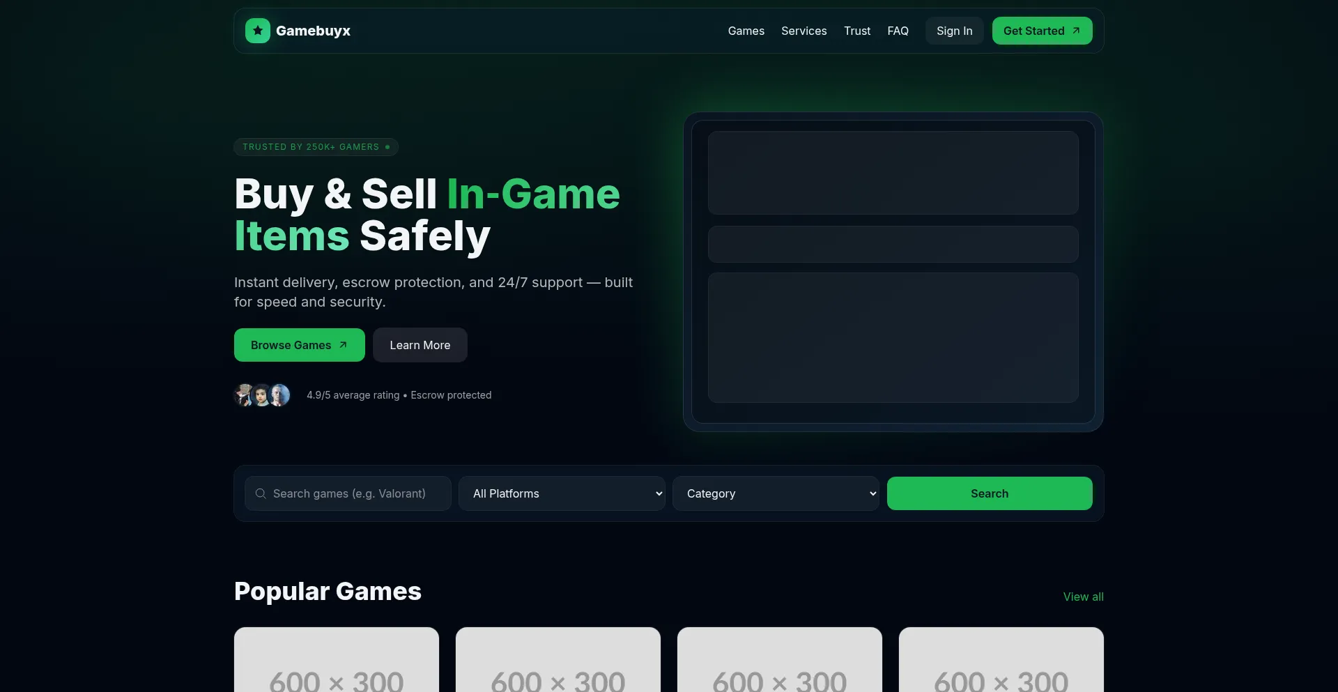 Gamebuyx.shop Screenshot
